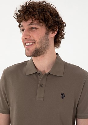 US POLO ASSN Bej Erkek Slim T-Shirt