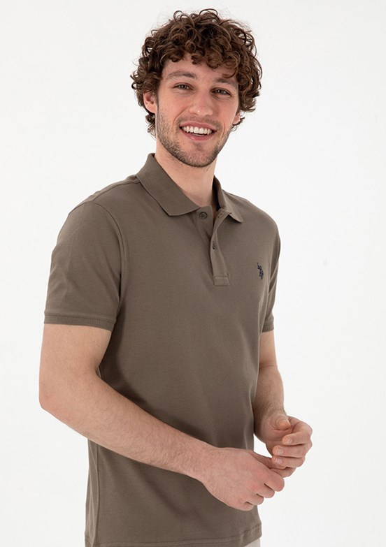 US POLO ASSN Bej Erkek Slim T-Shirt