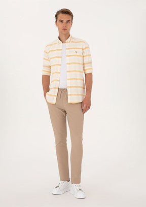 US POLO ASSN Bej Erkek Chino Pantolon