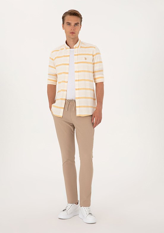 US POLO ASSN Bej Erkek Chino Pantolon