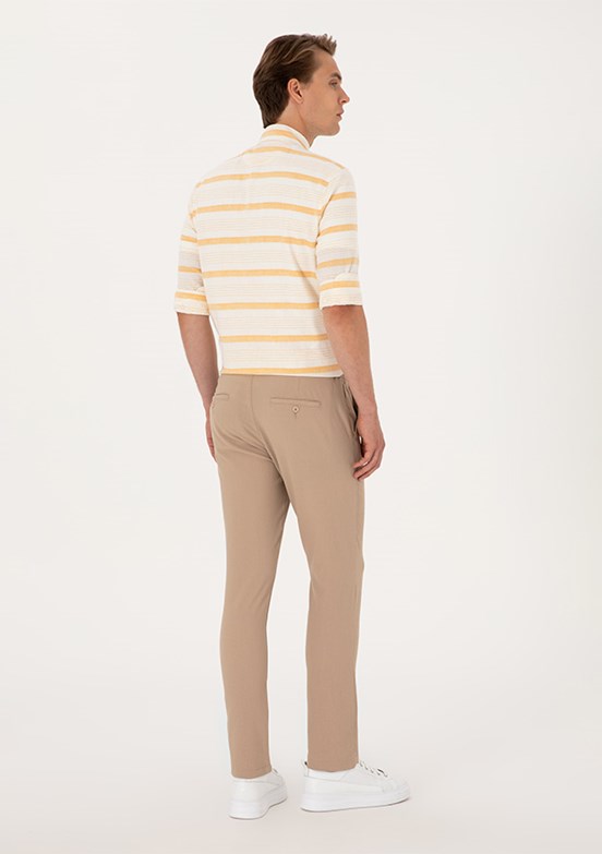 US POLO ASSN Bej Erkek Chino Pantolon