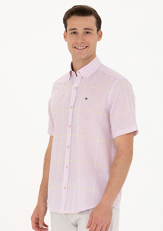 US POLO ASSN Beyaz Erkek Kısa Kol Gömlek