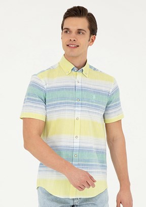 US POLO ASSN Çok Renkli Erkek Kısa Kol Gömlek