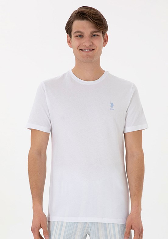 US POLO ASSN Beyaz Erkek Regular T-Shirt