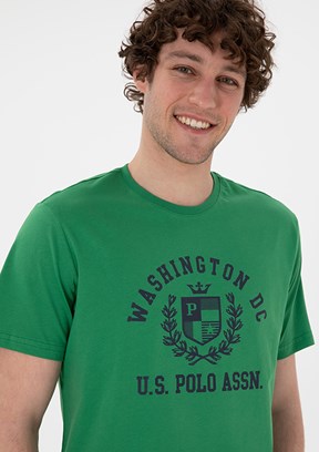 US POLO ASSN Yeşil Erkek Regular T-Shirt