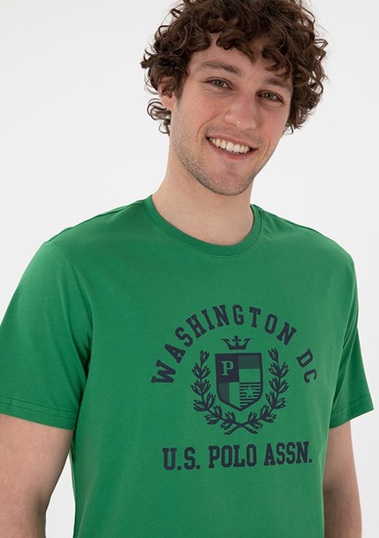 US POLO ASSN Yeşil Erkek Regular T-Shirt