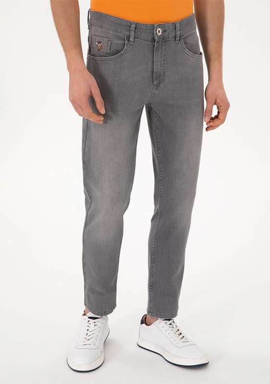 US POLO ASSN Gri Erkek Slim Jean Pantolon