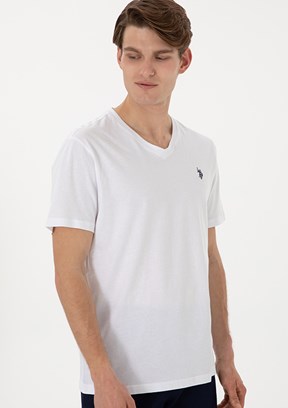 US POLO ASSN Beyaz Erkek Regular T-Shirt