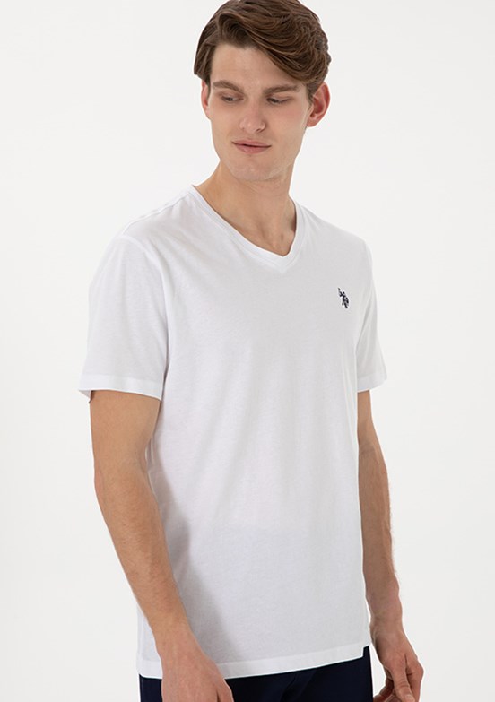 US POLO ASSN Beyaz Erkek Regular T-Shirt