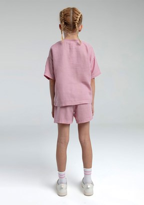 ROLY POLY Pembe Kız Çocuk Şortlu İkili Takım