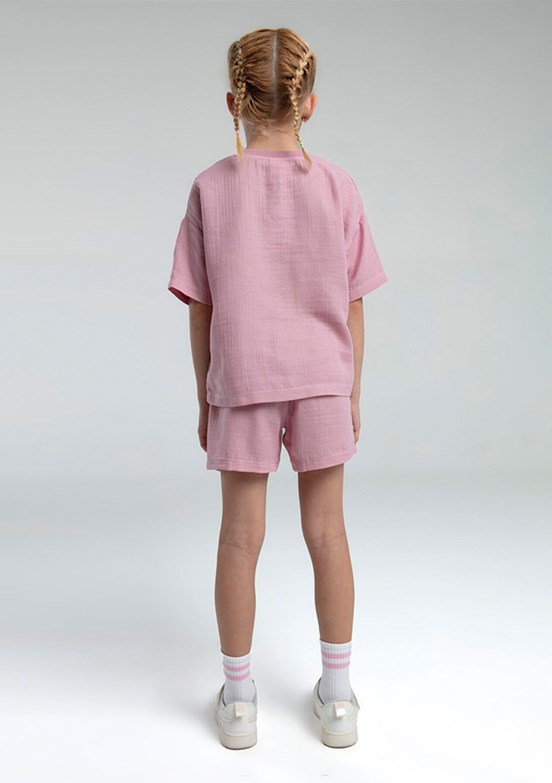 ROLY POLY Pembe Kız Çocuk Şortlu İkili Takım