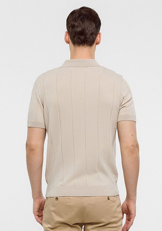 BACKANDBOND Bej Erkek Triko T-Shirt