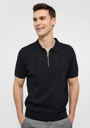 BACKANDBOND Siyah Erkek Triko T-Shirt