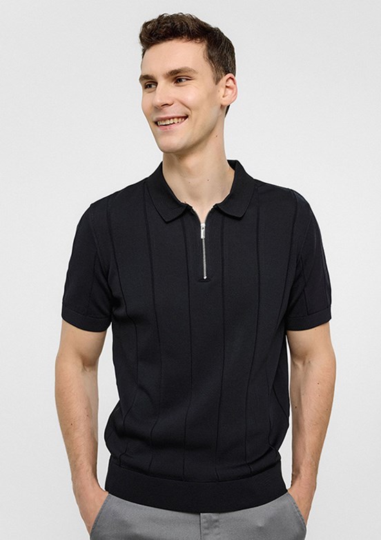 BACKANDBOND Siyah Erkek Triko T-Shirt