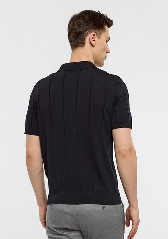 BACKANDBOND Siyah Erkek Triko T-Shirt