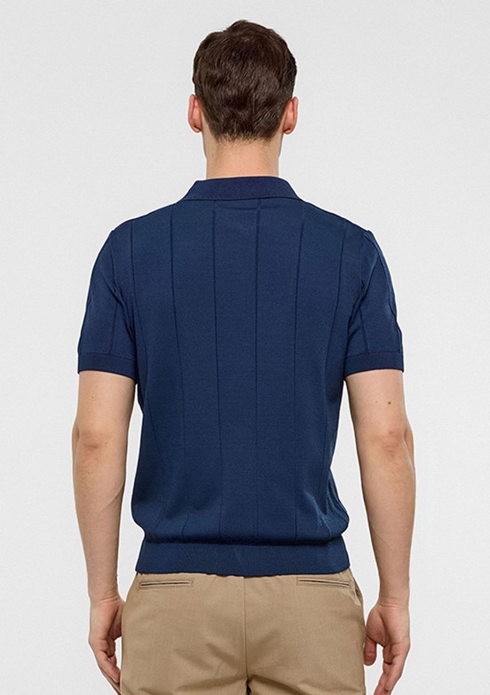 BACKANDBOND Lacivert Erkek Triko T-Shirt