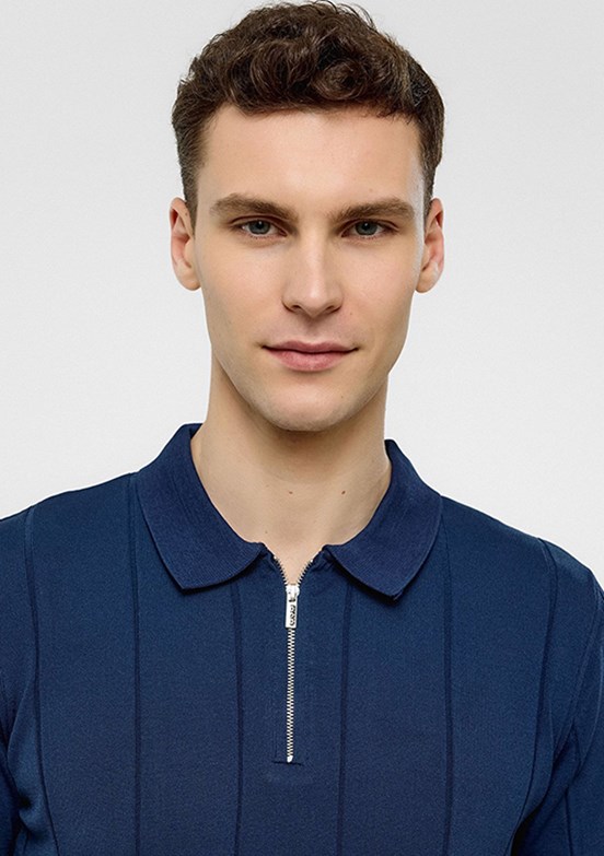 BACKANDBOND Lacivert Erkek Triko T-Shirt