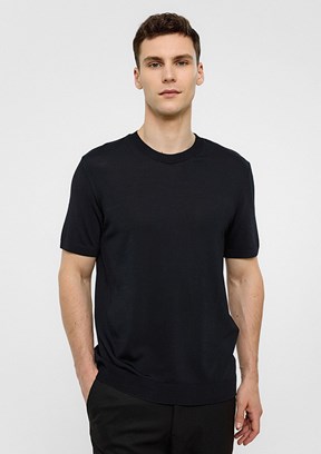 BACKANDBOND Siyah Erkek Triko T-Shirt