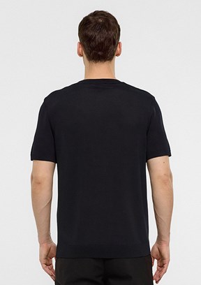 BACKANDBOND Siyah Erkek Triko T-Shirt