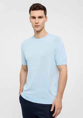 BACKANDBOND Mavi Erkek Triko T-Shirt