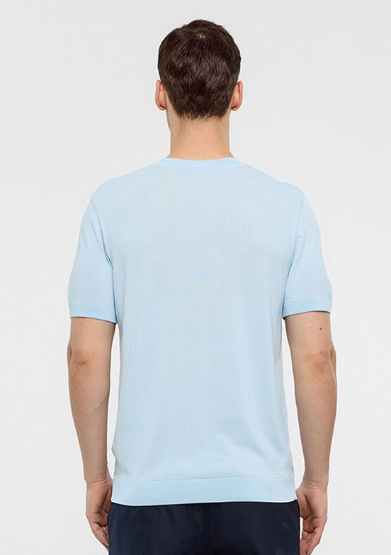 BACKANDBOND Mavi Erkek Triko T-Shirt