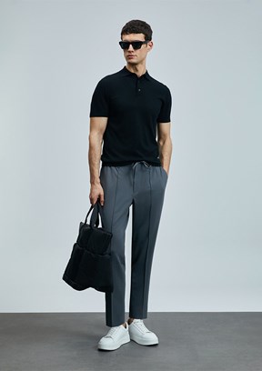 LUFİAN Antrasit Erkek Chino Pantolon