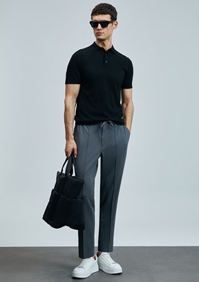 LUFİAN Antrasit Erkek Chino Pantolon