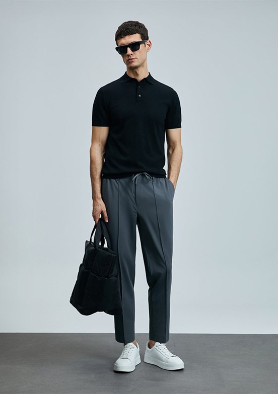 LUFİAN Antrasit Erkek Chino Pantolon