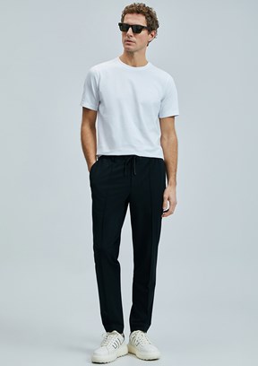 LUFIAN Siyah Erkek Chino Pantolon