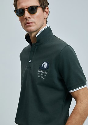 LUFIAN Yeşil Erkek Polo Yaka T-Shirt