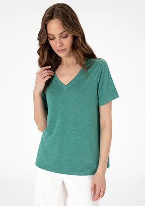 PIERRE CARDIN Yeşil Kadın Regular T-Shirt