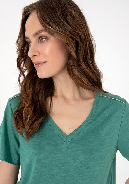 PIERRE CARDIN Yeşil Kadın Regular T-Shirt