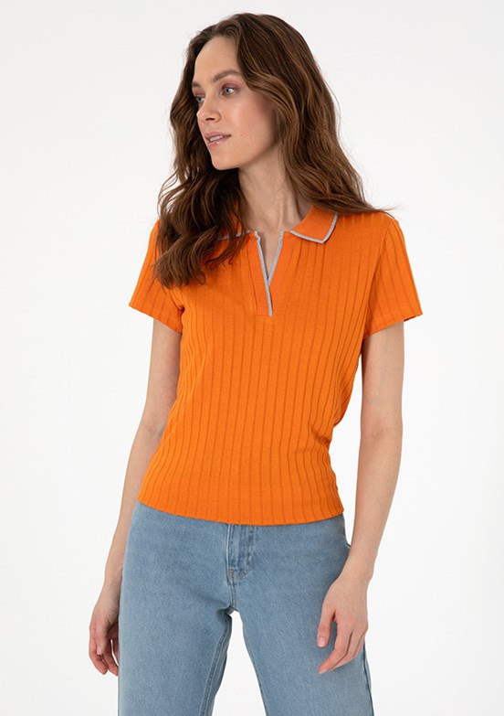 PIERRE CARDIN Turuncu Kadın Slim T-shirt