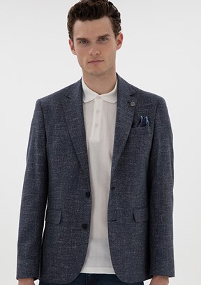 PİERRE CARDİN Lacivert Erkek Slim Ceket