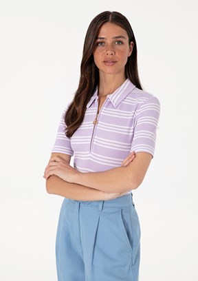 US POLO ASSN Mor Kadın Slim T-shirt