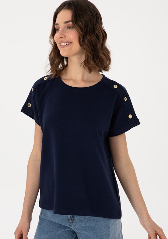US POLO ASSN Lacivert Kadın Regular T-shirt