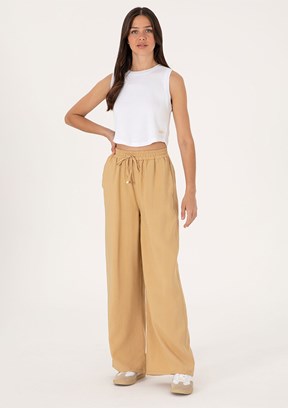 US POLO ASSN Kahverengi Kadın Relax Pantolon