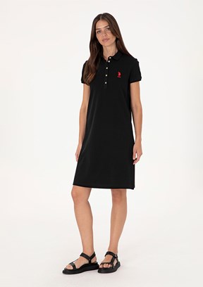 US POLO ASSN Siyah Kadın Culotte Elbise