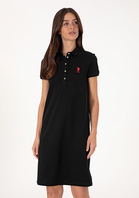 US POLO ASSN Siyah Kadın Culotte Elbise