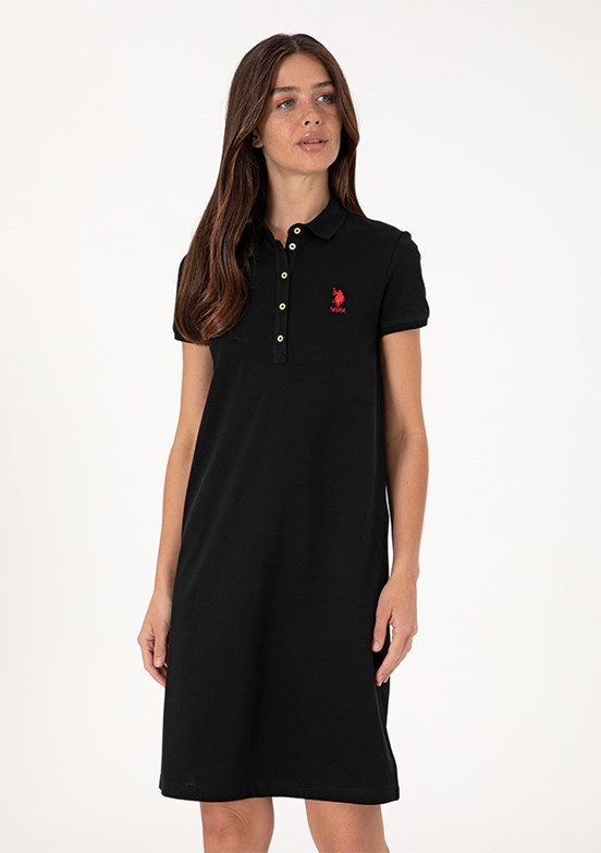 US POLO ASSN Siyah Kadın Culotte Elbise