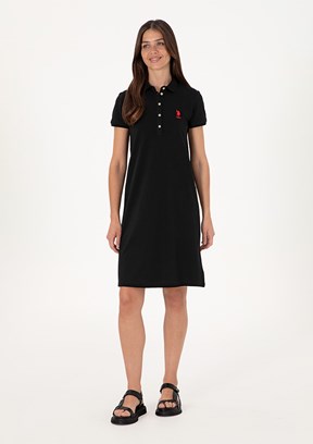 US POLO ASSN Siyah Kadın Culotte Elbise