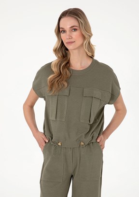 US POLO ASSN Yeşil Kadın Comfort T-shirt