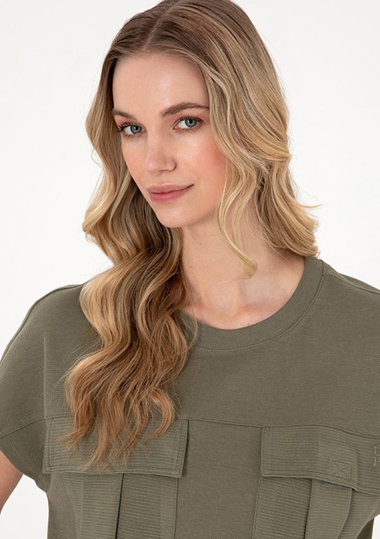 US POLO ASSN Yeşil Kadın Comfort T-shirt