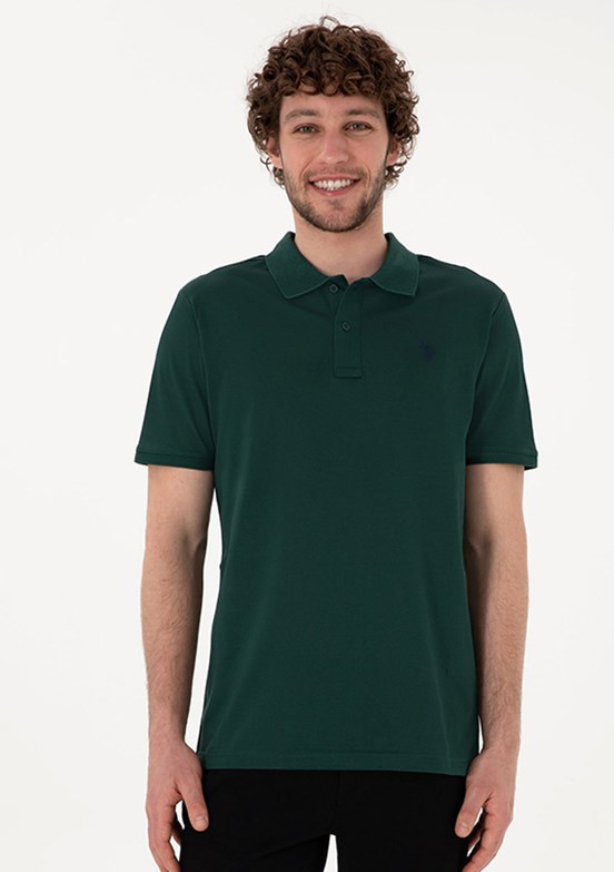 US POLO ASSN Yeşil Erkek Basic T-Shirt