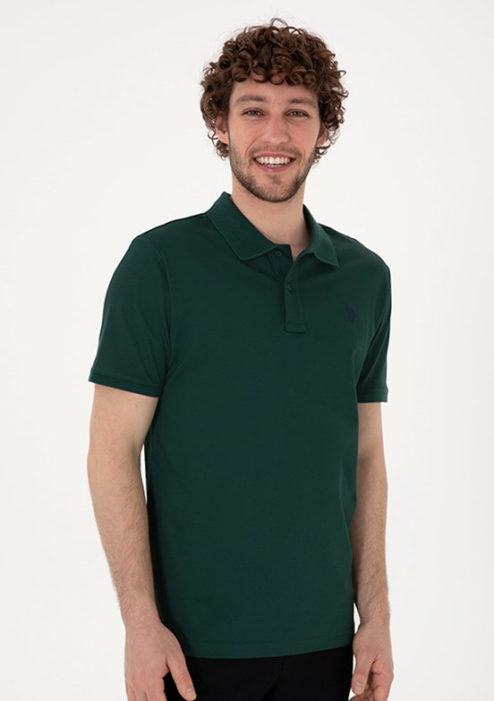 US POLO ASSN Yeşil Erkek Basic T-Shirt