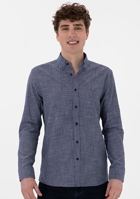 US POLO ASSN Erkek Lacivert Uzun Kol Gömlek