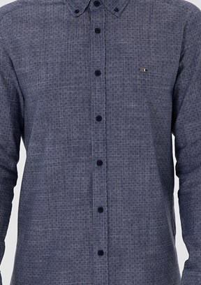 US POLO ASSN Erkek Lacivert Uzun Kol Gömlek