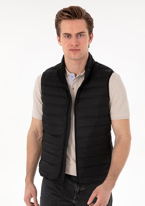 US POLO ASSN Siyah Erkek Basic Yelek