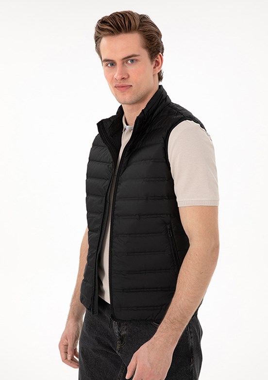 US POLO ASSN Siyah Erkek Basic Yelek