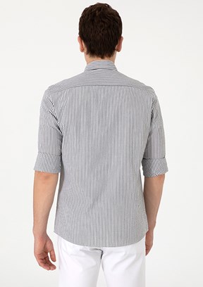 US POLO ASSN Yeşil Erkek Slim Gömlek